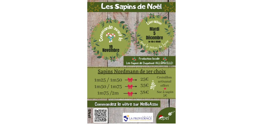 Vente de sapins