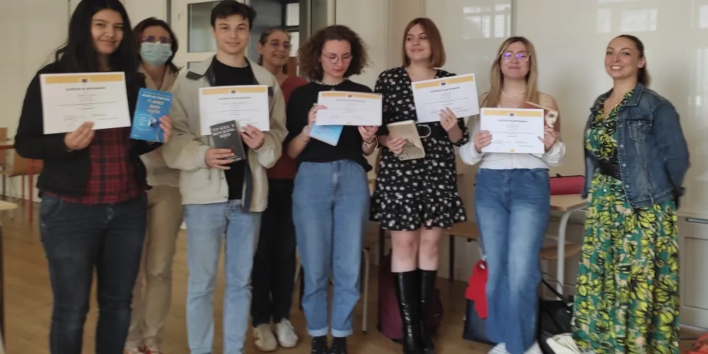 Remise du diplôme Concours JUVENES TRANSLATORES organisé par l'Union Européenne
