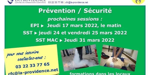 visuel Nouvelles sessions au Centre de Formation Continue