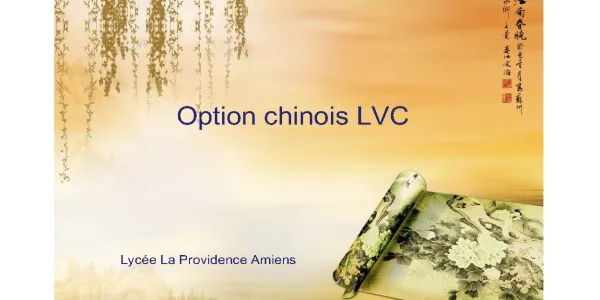 visuel Présentation de l'option chinois au LEGT
